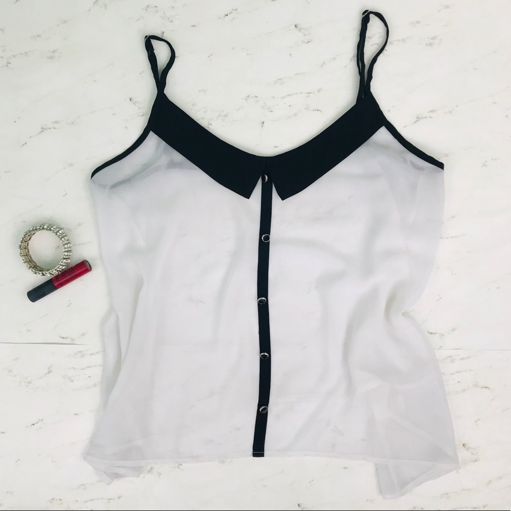 Sheer Collard Tank